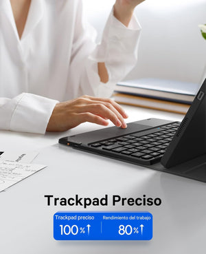 iPad 10. generációs Earto vezeték nélküli billentyűzet érintőpaddal, 10,9", fekete - Image 3