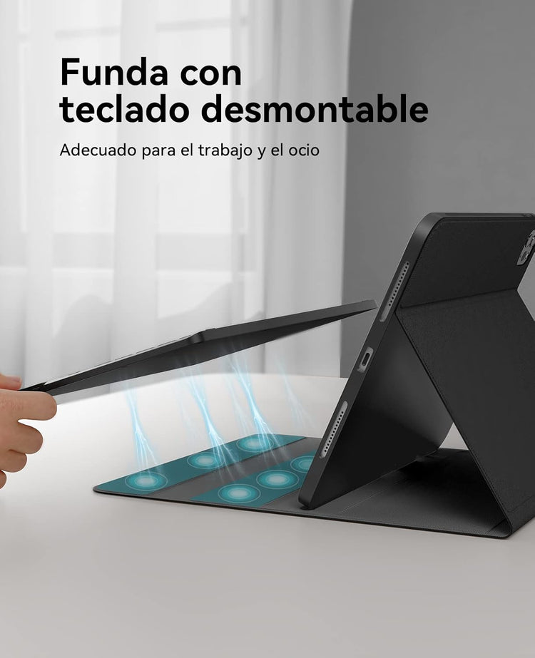 Earto iPad billentyűzet érintőpaddal, 7 színű háttérvilágítás, 11" Air/Pro modellekhez - Image 5