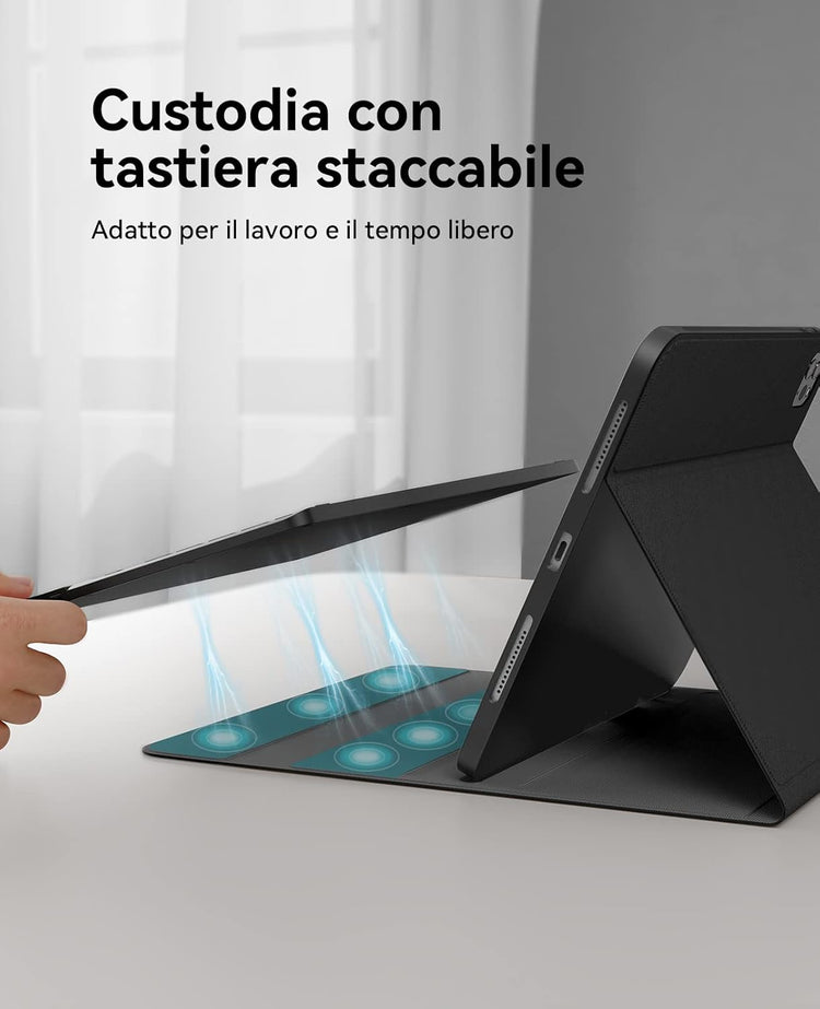 Earto iPad Air 6 billentyűzet érintőpaddal, 7 színű háttérvilágítással, 11"-os Pro/Air modellekhez - Image 5