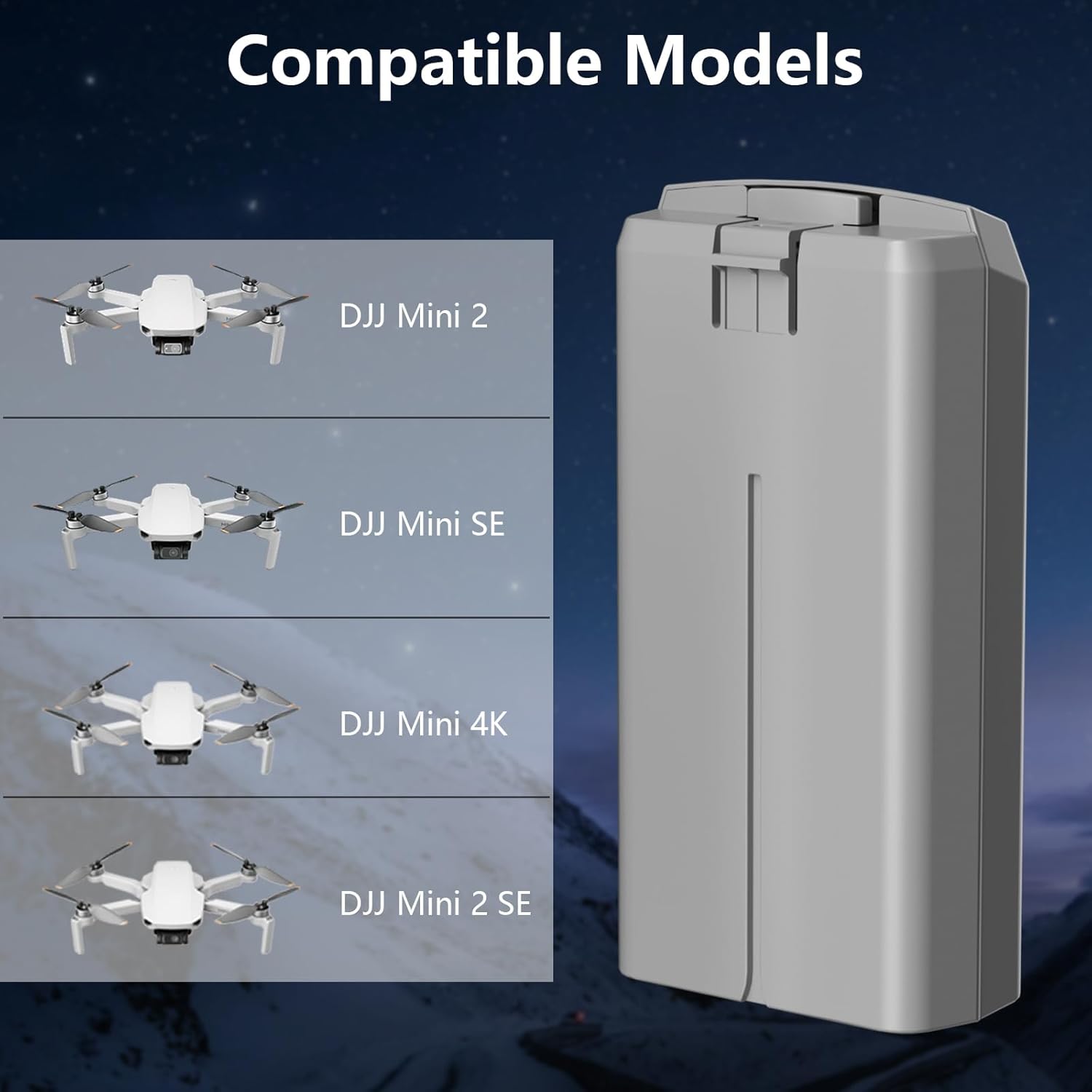 DJI Mini 4K/2/SE drónhoz 2400 mAh intelligens akkumulátor szett, 31 perc repülési idő - Image 2