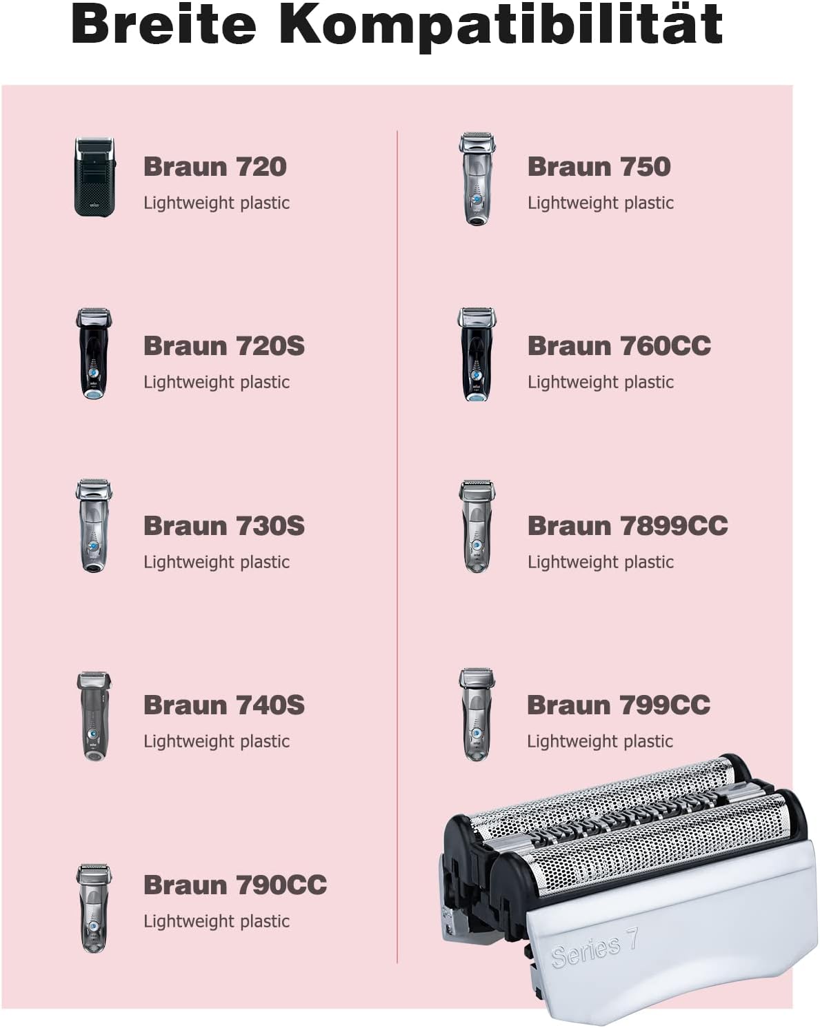 Braun Series 7 borotvafej, 2db - Kompatibilis 720s, 730s, 740s, 750, 760cc modellekkel - Image 4