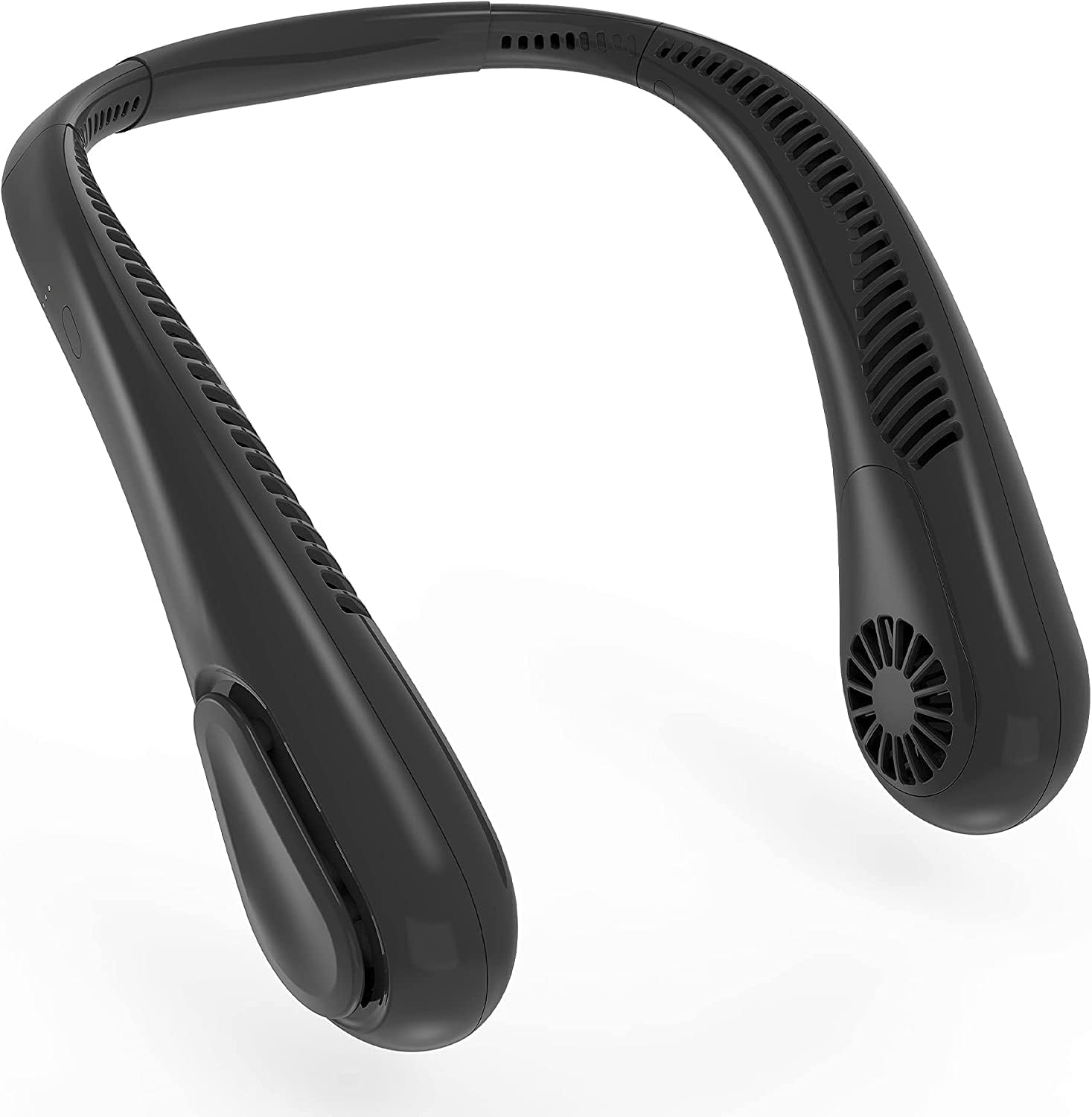 COMLIFE Hordozható Nyakba Akasztható USB Ventilátor 5000mAh Akkuval - Fekete - Image 1