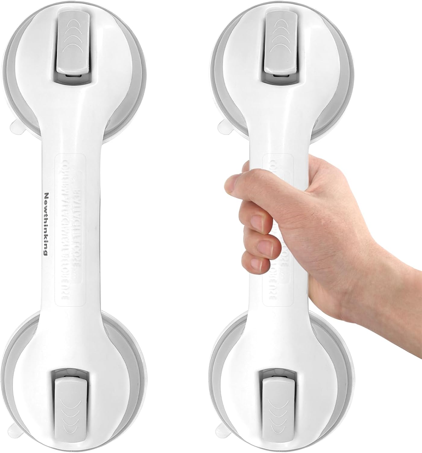 Newthinking 30 cm-es tapadókorongos zuhanyzó kapaszkodó, 2 db - Fúrás nélkül rögzíthető fürdőszobai segédeszköz időseknek - Image 1