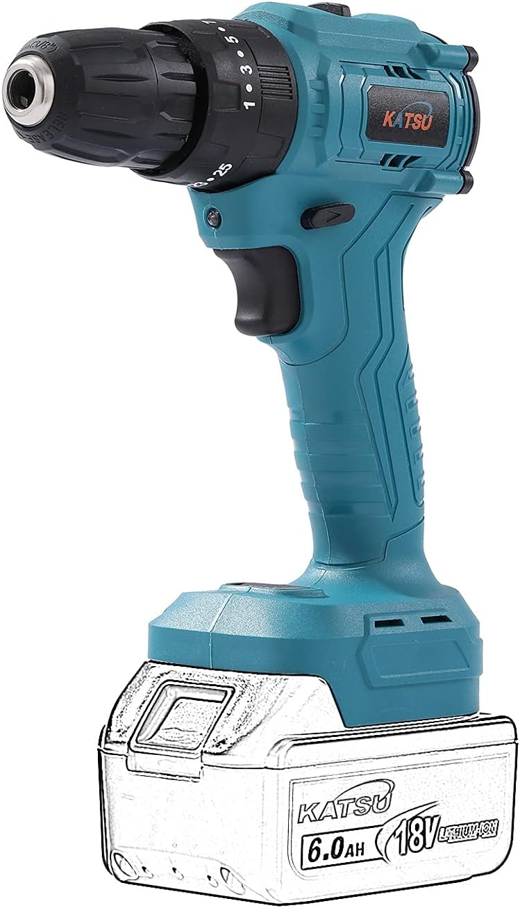 KATSU FIT-BAT 21V Akkus Ütvefúró-csavarozó, Kefe Nélküli Motor, LED Lámpa (Csak Géptest) - Image 1