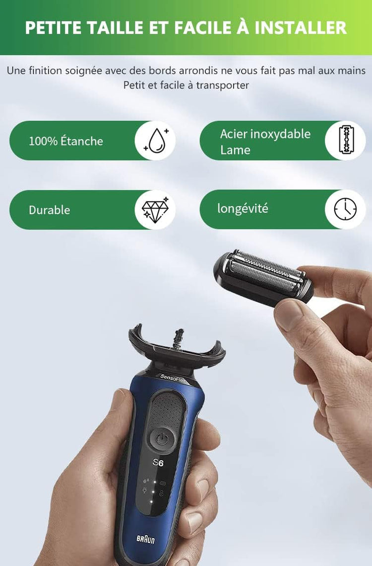 Braun 5-ös és 6-os sorozatú borotvákhoz kompatibilis Bouge 53B pótfej - Image 4