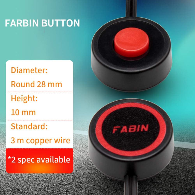 FARBIN fém nyomógomb - autó, hajó, motor kapcsoló, kürt gomb - Image 4