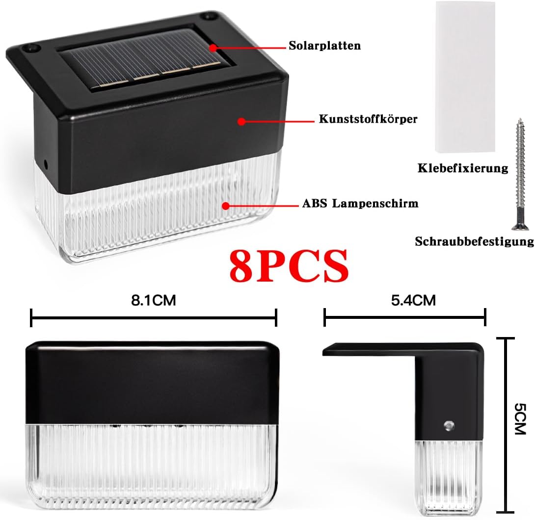 YOFIG 4 db-os Kültéri Napelemes LED Lámpa - Vízálló Kerti Dekoráció, Meleg Fehér és Színváltós Módokkal - Image 2