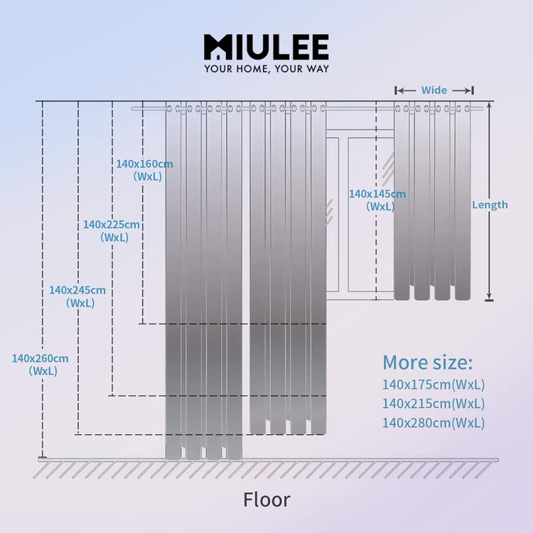 MIULEE Áttetsző Vörös Fényáteresztő Függöny Hálószobába 140x175 cm - Image 6