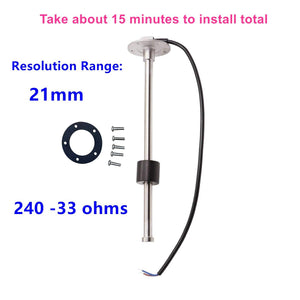 AODITECK 240-33 Ohm Tüzelőanyag-szint Érzékelő Hajókhoz és Járművekhez 33cm - Open Box - Outlet24