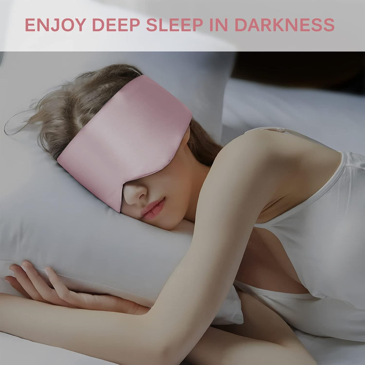 OLESILK Rózsaszín Selyem  Natural Alvómaszk Állítható Pánttal - Luxus Szemtakaró Utazáshoz - Image 7