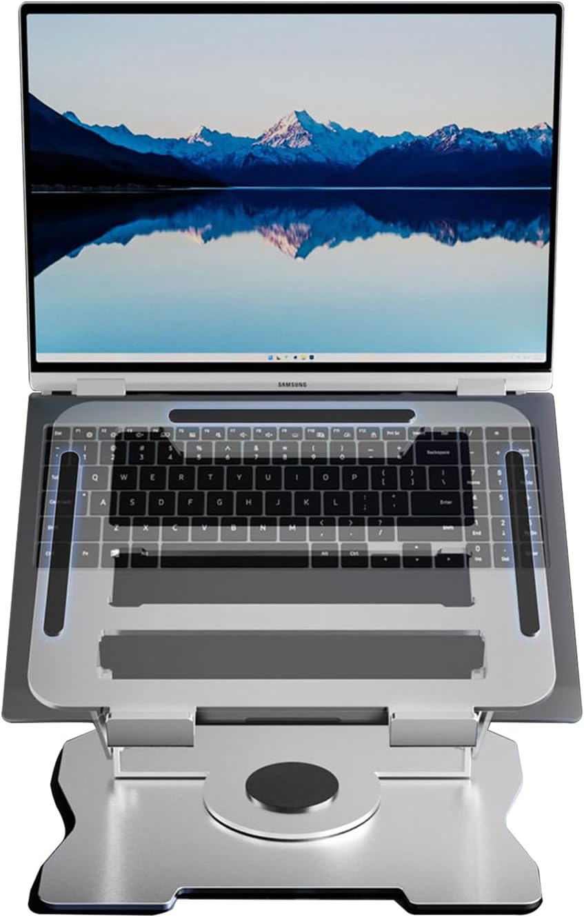 MacBook és laptop állvány 360°-ban forgatható, állítható magasságú, 17"-ig - Image 8