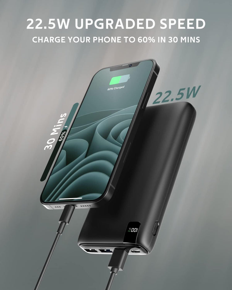 ADDTOP 26800mAh gyorstöltős powerbank LCD kijelzővel, 4 kimenettel - Image 2