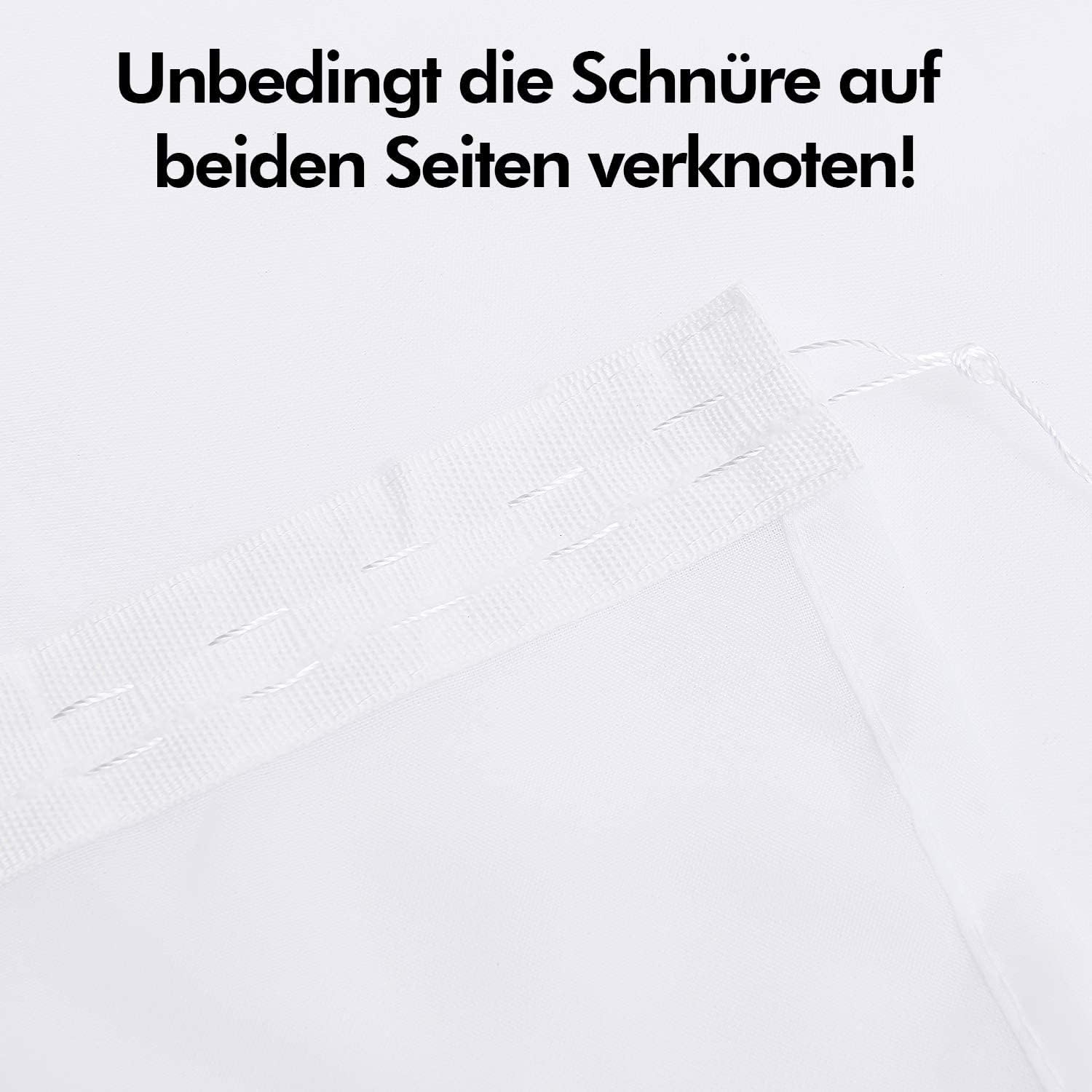 Deconovo fehér fényáteresztő függöny nappalihoz, 260x140 cm, 2 db - Image 5