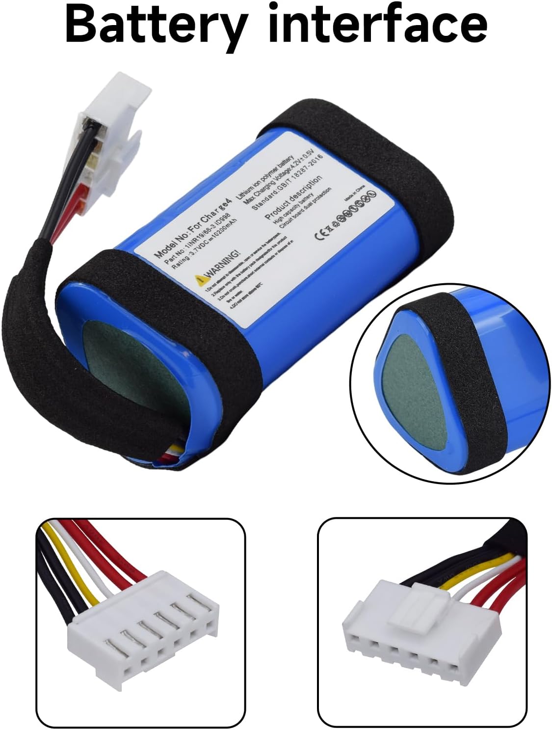 JBL Charge 4 pótakkumulátor 10200 mAh - CITYORK kompatibilis Li-Ion akku - Image 3
