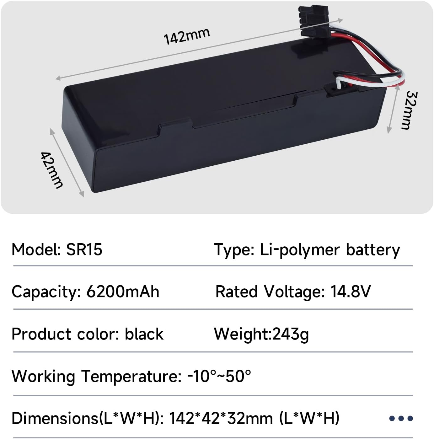 Mspalocell 6200mAh akkumulátor Wyze és Viomi robotporszívókhoz - Image 4