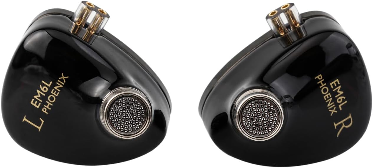 SIMGOT EM6L Hibrid 1DD+4BA HiFi Fülhallgató, Fekete, Levehető Kábellel - Image 3