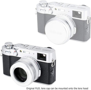 Fujifilm X100 sorozathoz JJC fém napellenző és adaptergyűrű - Ezüst - Image 2
