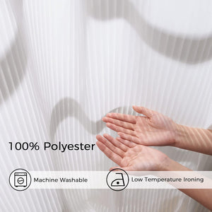 Topfinel Fehér Fényáteresztő Függöny Hálószobába és Nappaliba - 225x140 cm - Image 6