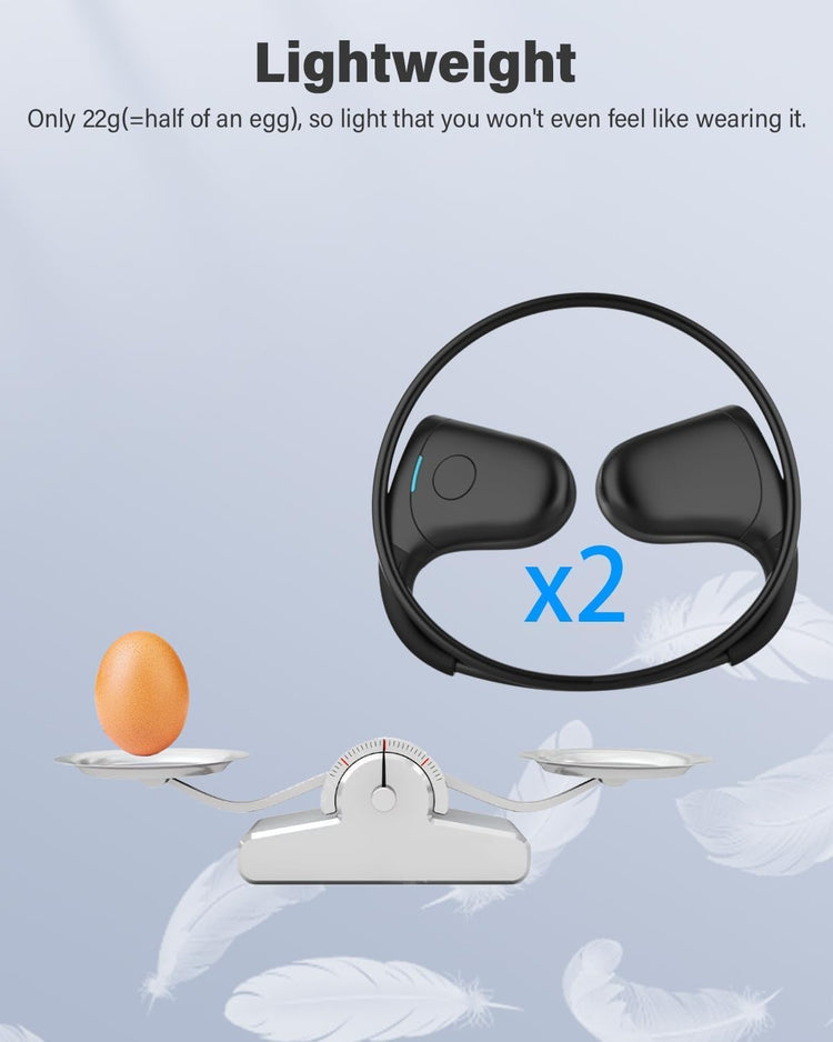 SANOTO csontvezető Bluetooth 5.3 sport fülhallgató, vízálló, összecsukható, könnyű - Image 8