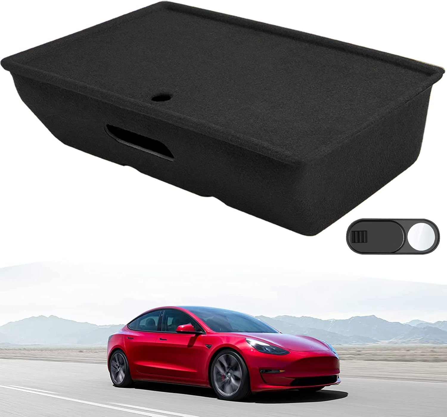 Tesla Model Y első ülés alatti tárolódoboz - rejtett rendszerező 2021-2023 modellekhez - Image 1