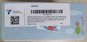 GREPRO Gyerek Fényképezőgép, 2" Kijelző, 1080P HD, Kék - Ajándék 3-9 Éves Gyerekeknek - Image 10