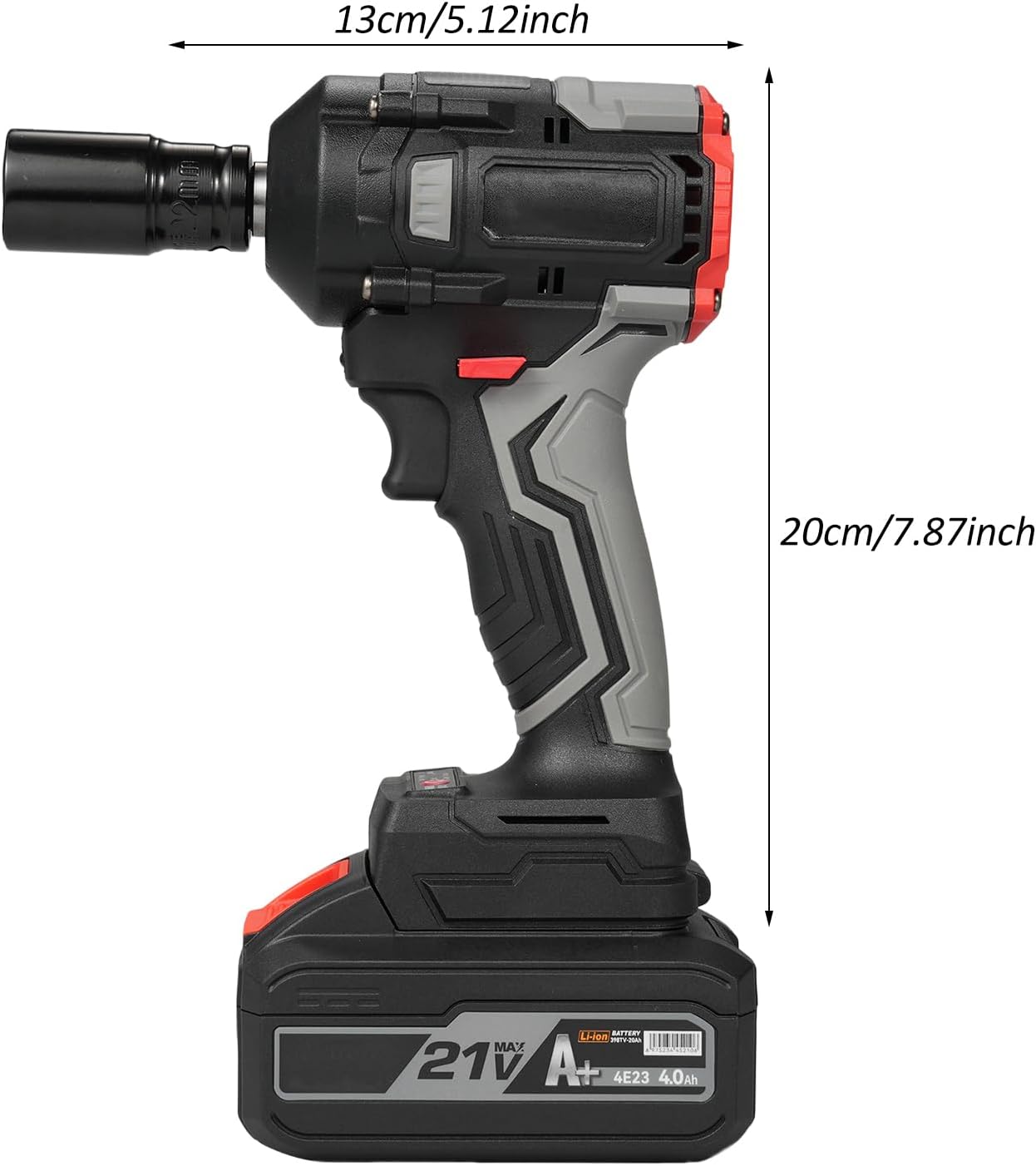 Nanwei 350Nm Akkus Ütőkulcs, 21V, 2x4Ah, 3000RPM, Autószereléshez - Image 9
