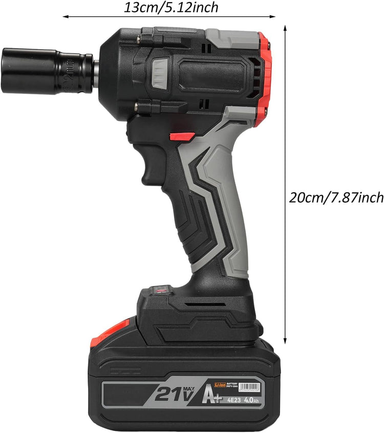 Nanwei 350Nm Akkus Ütőkulcs, 21V, 2x4Ah, 3000RPM, Autószereléshez - Image 9