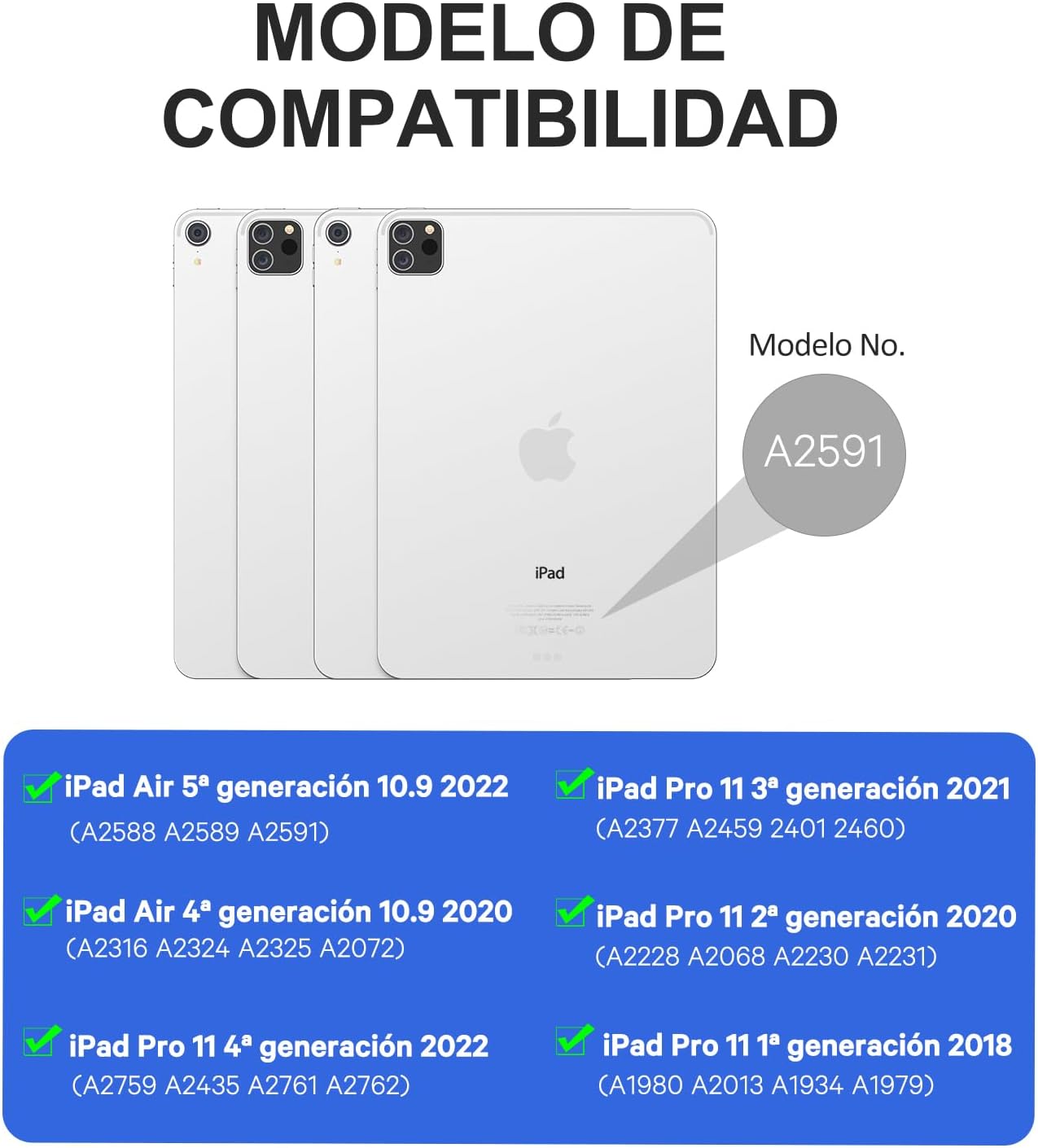 Earto iPad billentyűzet érintőpaddal, 7 színű háttérvilágítás, 11" Air/Pro modellekhez - Image 7
