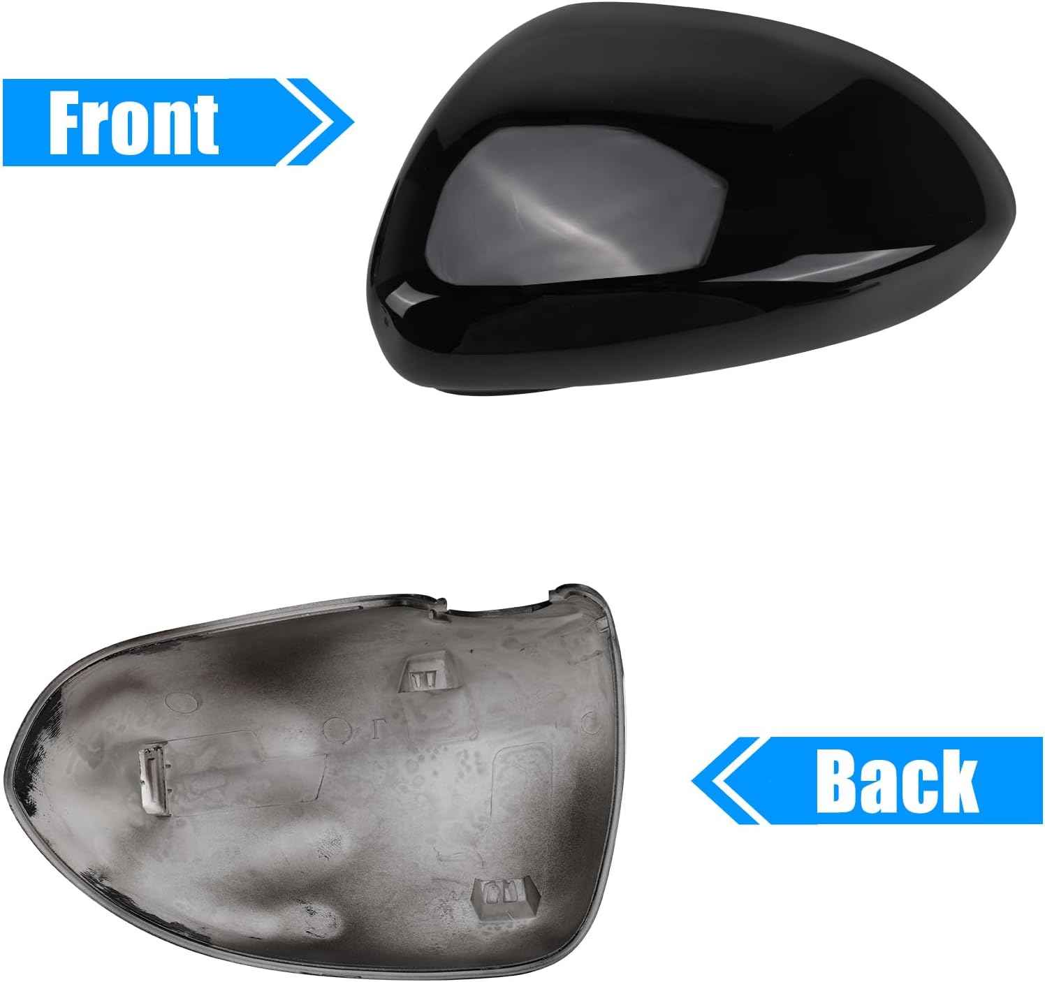 Opel Corsa D/E fekete fényes tükörborítás, 2006-2019 modellekhez - Image 3