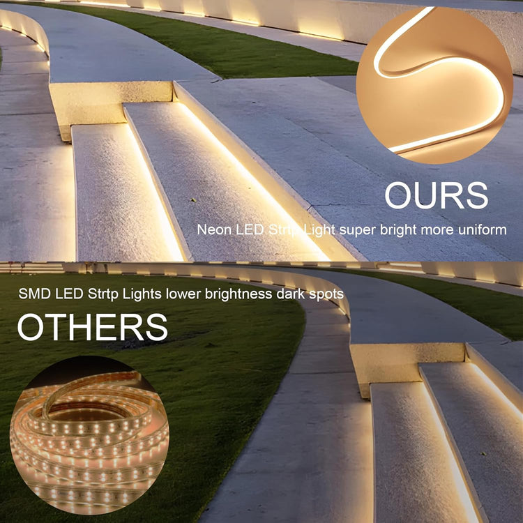KSIBNW 20 méteres hidegfehér LED neonszalag, vízálló, 220V-os, hálószobába, bárba - Image 5