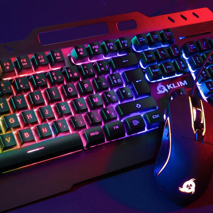 KLIM Lightning Vezeték Nélküli Spanyol Gamer Billentyűzet - Fém Váz, Mechanikus Érzés, RGB - Image 3