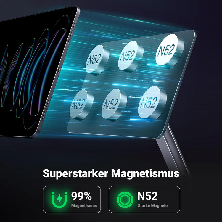 UGREEN Mágneses iPad Tartó - Forgatható Asztali Állvány Pro/Air M2 Modellekhez - Image 3