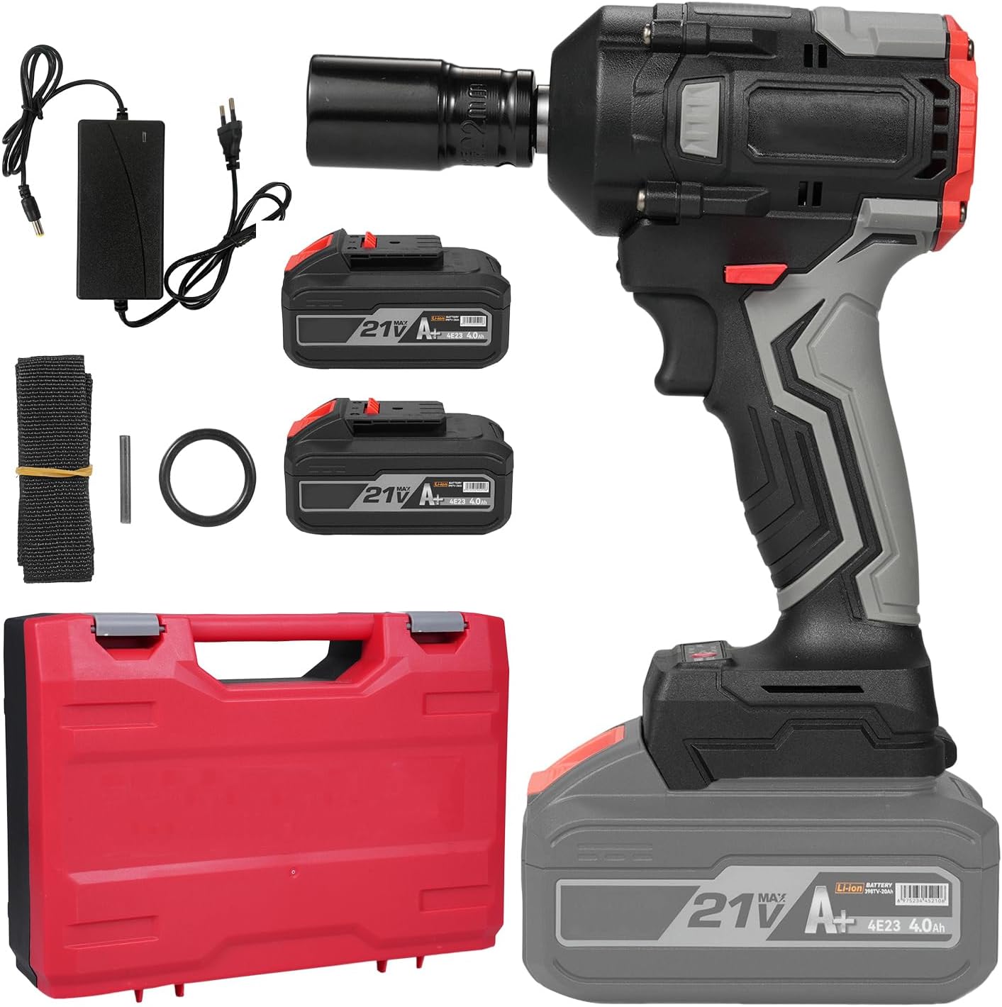Nanwei 350Nm Akkus Ütőkulcs, 21V, 2x4Ah, 3000RPM, Autószereléshez - Image 1