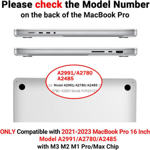 MacBook Pro 16" 2023/2021 védőtok - TECOOL ultravékony matt fekete tok EU billentyűzetvédővel - Image 2