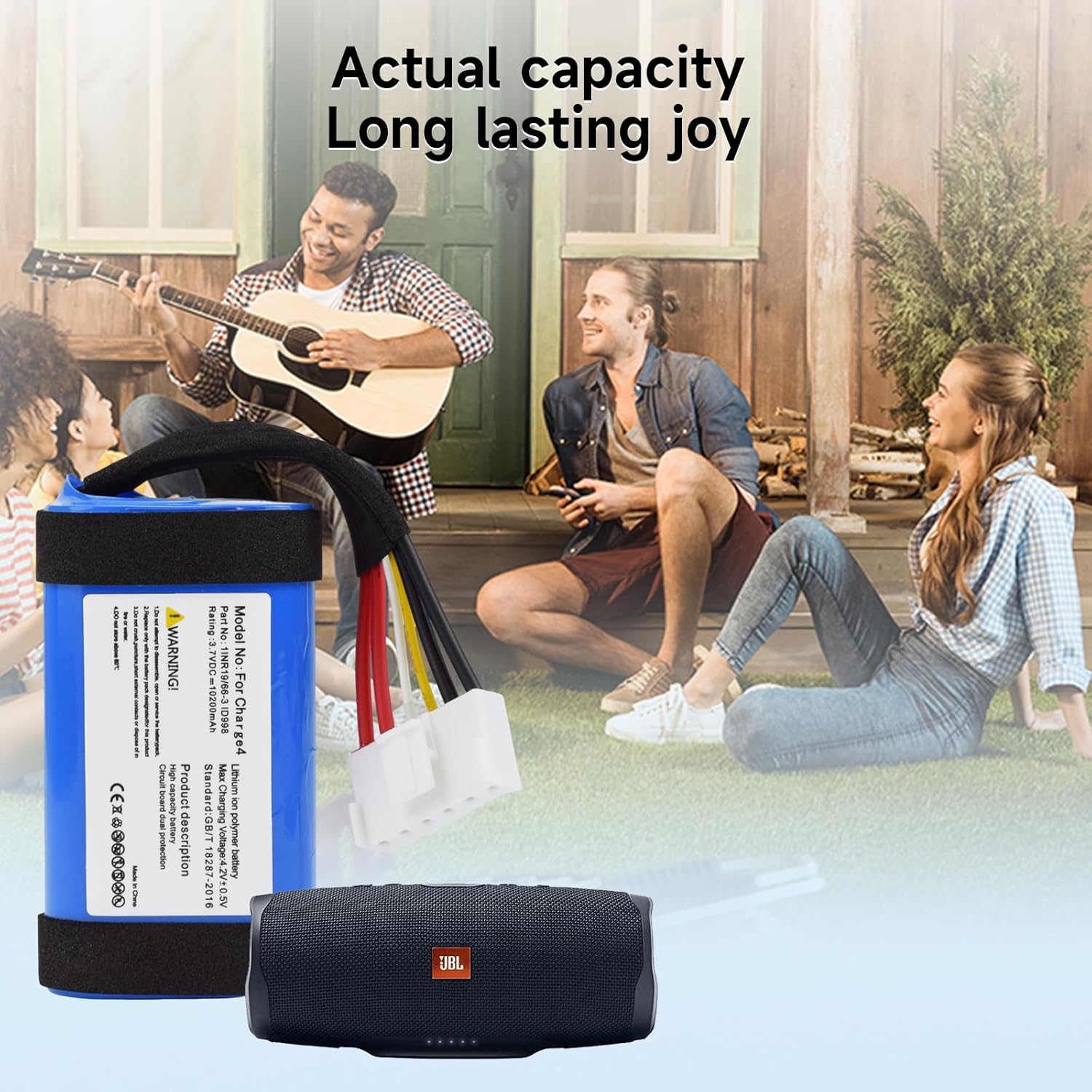 JBL Charge 4 pótakkumulátor 10200 mAh - CITYORK kompatibilis Li-Ion akku - Image 5