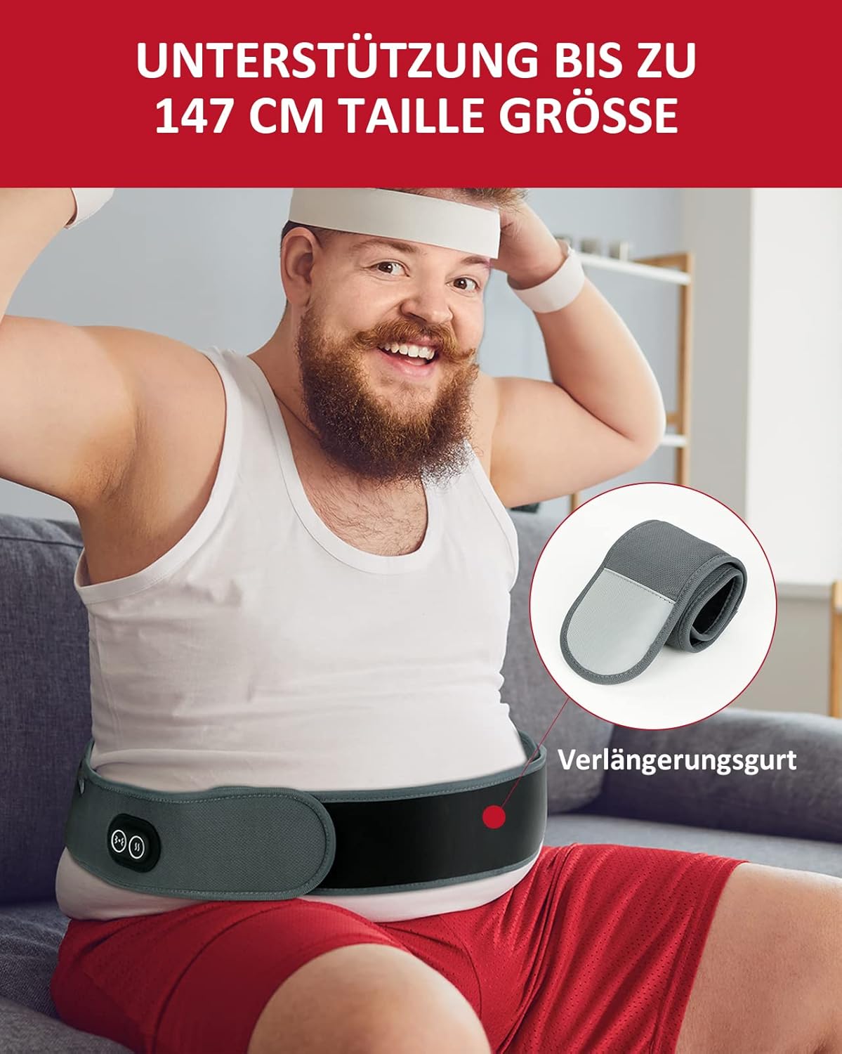 ComfyTemp vezeték nélküli vibromaszázsos derékfűtő öv, 3 fokozatú, 5000mAh akkus - Image 6