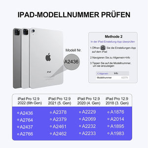 iPad Pro 12.9 QWERTZ billentyűzet tok, érintőpaddal, 7 színű háttérvilágítással - Earto - Image 2