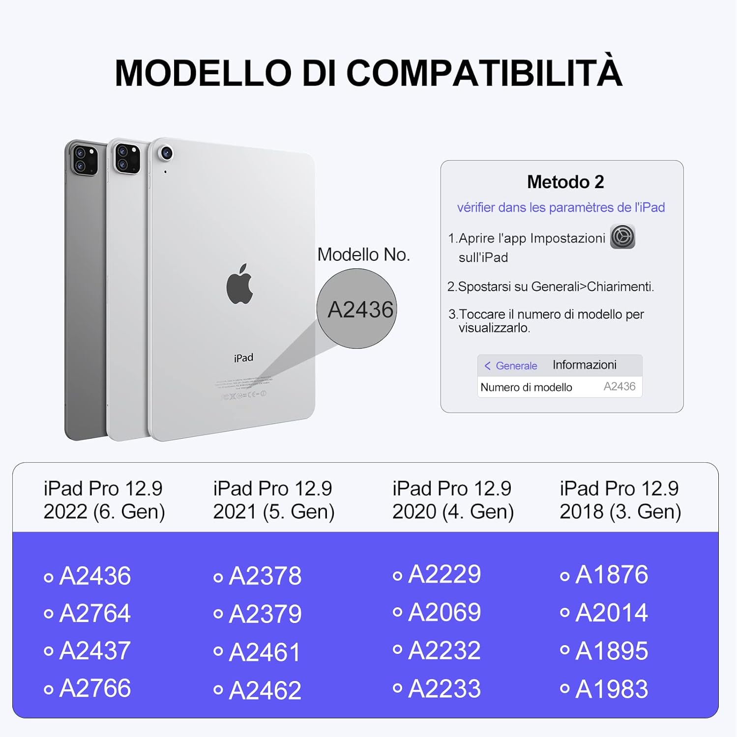 Earto iPad Pro 12.9 háttérvilágítós billentyűzet tok, trackpaddal, 3 zónás - Image 2
