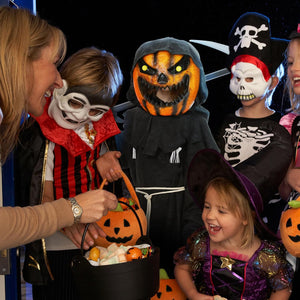 Tökfej jelmez gyerekeknek - Halloween töklámpás kosztüm maszk (L méret) - Image 7