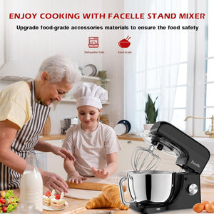 Facelle 1300W Professzionális Robotgép 10 Sebességgel, 5,5L Inox Tállal, Fekete - Image 8
