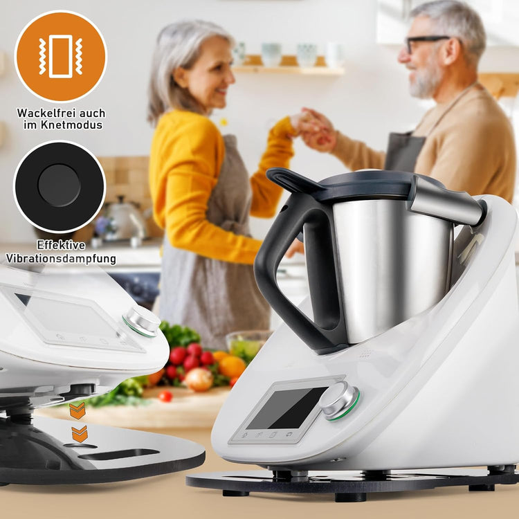 Thermomix TM6 és TM5 csúsztatólap - Fekete akril, fogantyús, mérlegkímélő - Image 3