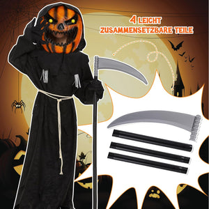 Tökfej jelmez gyerekeknek - Halloween töklámpás kosztüm maszk (L méret) - Image 4