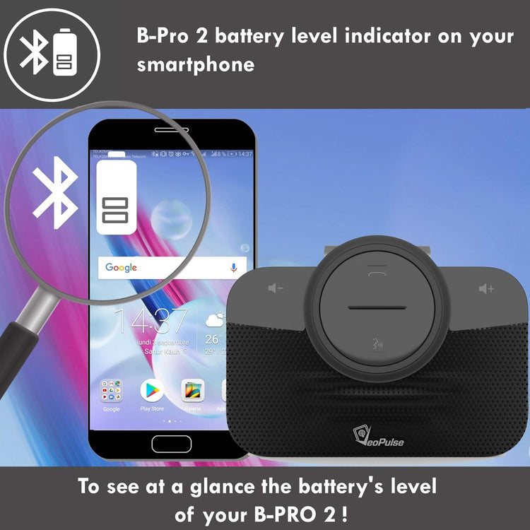 VeoPulse B-PRO 2B Bluetooth kihangosító autóba, automatikus csatlakozással és fénnyel - Image 5