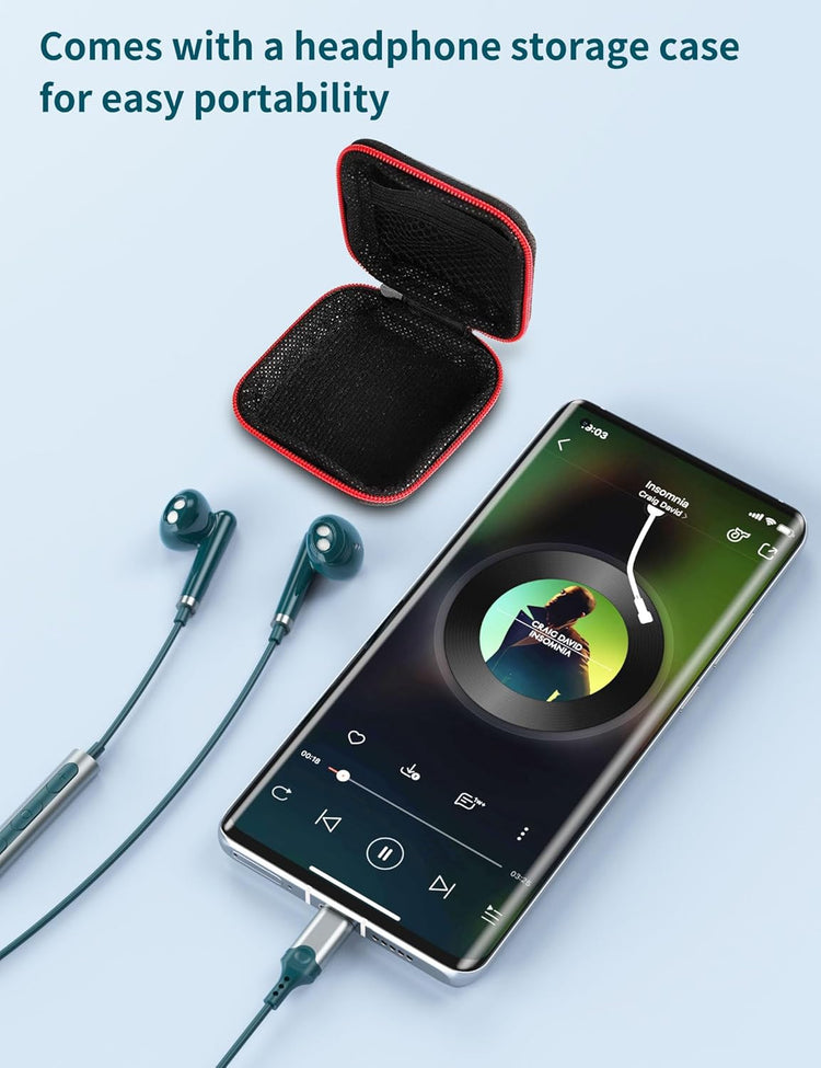 USB-C fülhallgató mikrofonnal iPhone, Samsung, Xiaomi és más okostelefonokhoz - HiFi sztereó - Image 7