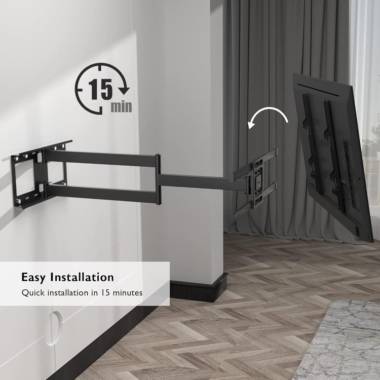 BONTEC extra hosszú, 104 cm-es TV fali tartó, 32-75" képernyőkhöz, 60 kg-ig - Image 7