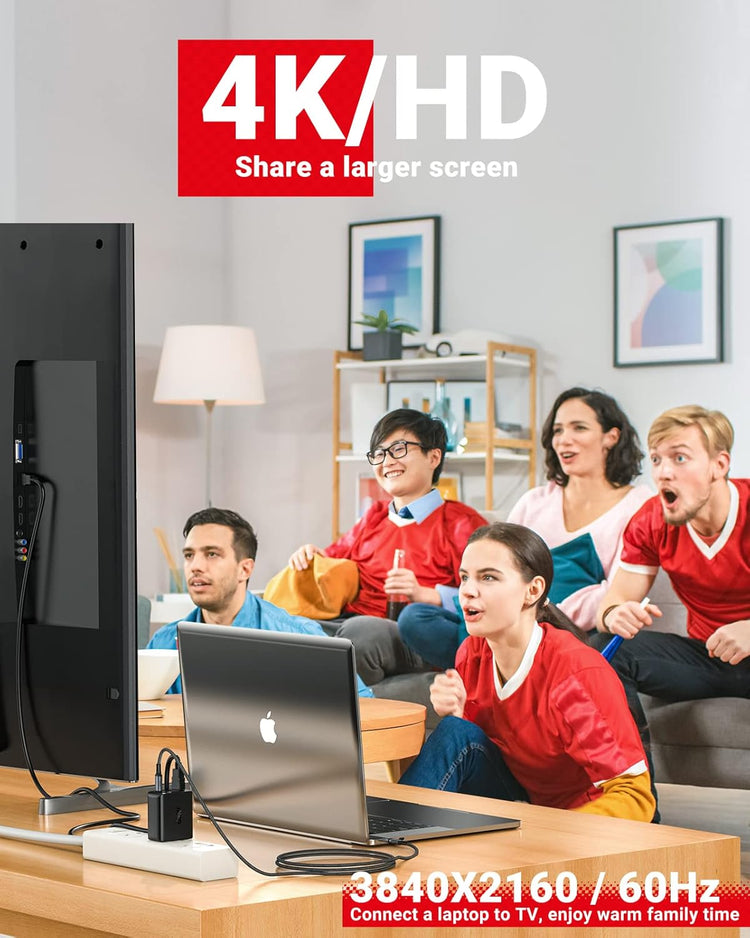 ACEFAST 65W GaN USB-C gyorstöltő 4K HDMI kimenettel, 100W kábellel - MacBook, iPad, Switch kompatibilis - Image 3