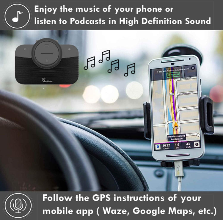VeoPulse B-PRO 2B Bluetooth kihangosító autóba, automatikus csatlakozással és fénnyel - Image 4