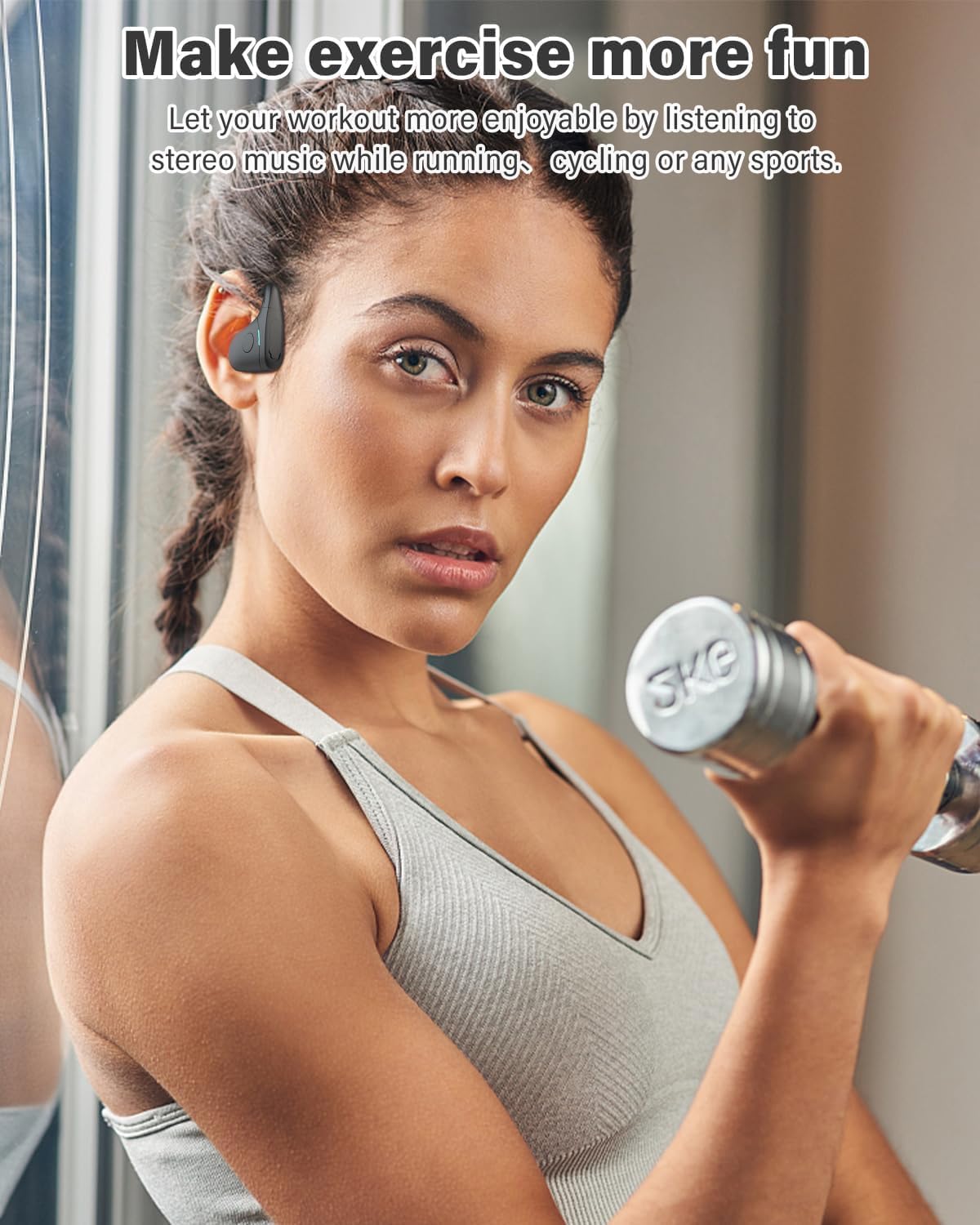 SANOTO csontvezető Bluetooth 5.3 sport fülhallgató, vízálló, összecsukható, könnyű - Image 7