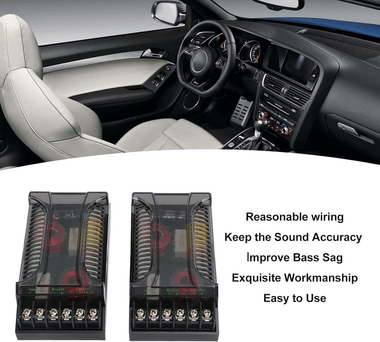 Univerzális 300W-os 2-utas autó hangszóró crossover szett (2db) - Image 3
