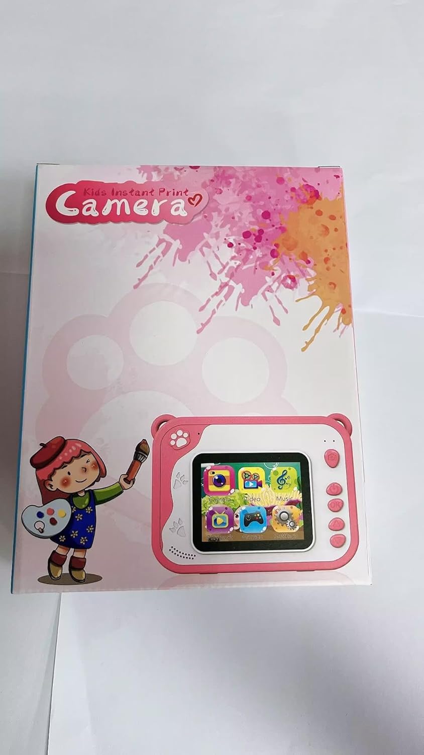Ukuu 2,4" Gyerek Polaroid Kamera, 32GB, Nyomtatópapírral, Kék - Karácsonyi Ajándék - Image 10